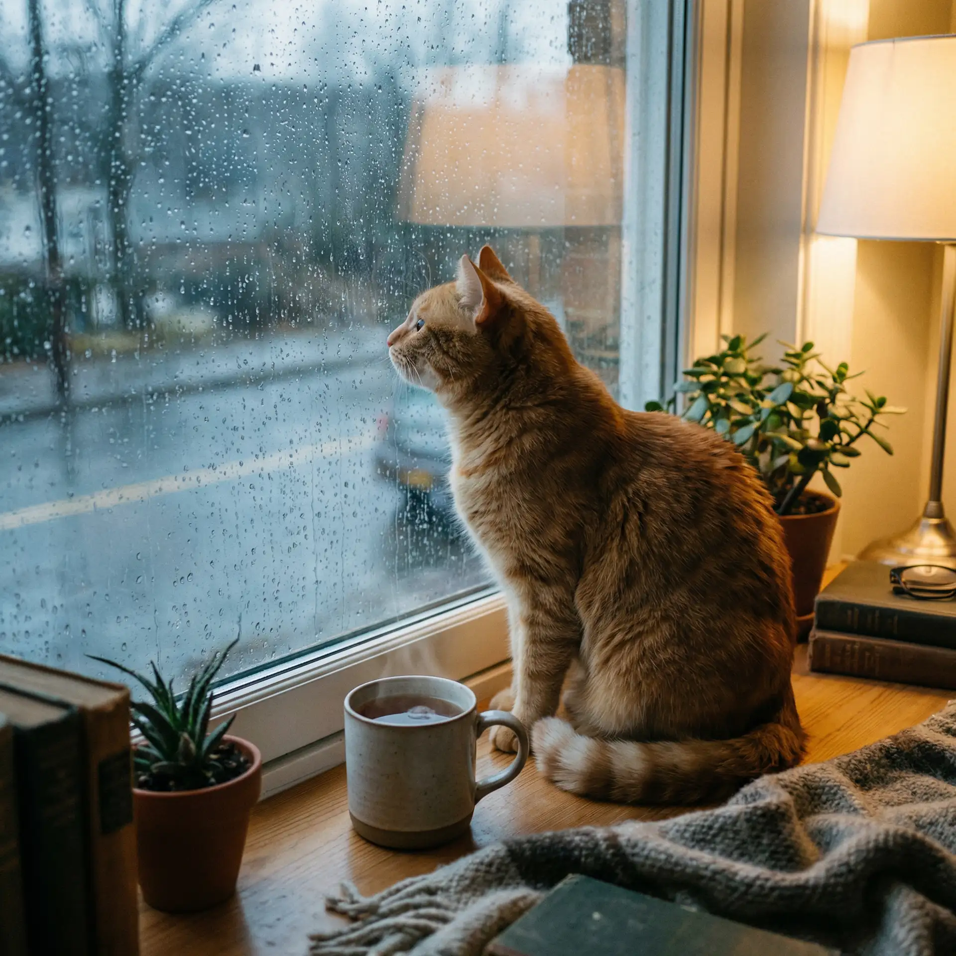 猫咪望着窗外的雨 - 亲爱的老师5高清电影